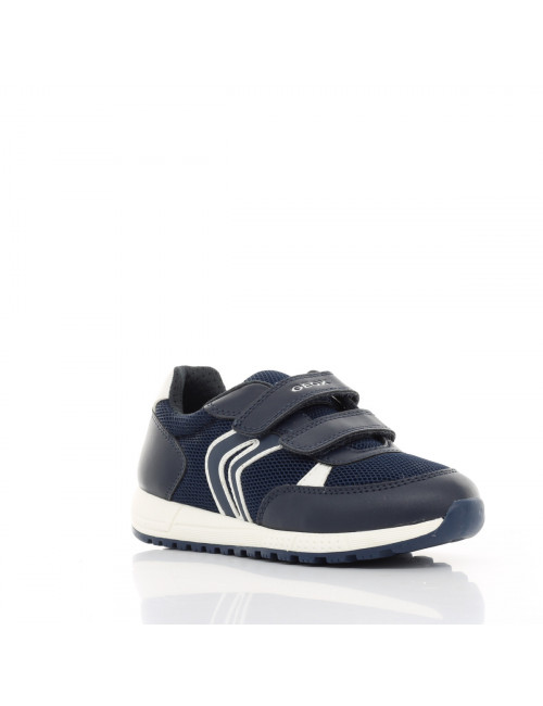 GEOX Alben - Marineblaue und weiße Sneaker mit Respira Technologie | Komfort