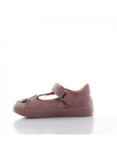 Mrugala Tola with Pony - Pink Children's Ballerinas in Natural Leather