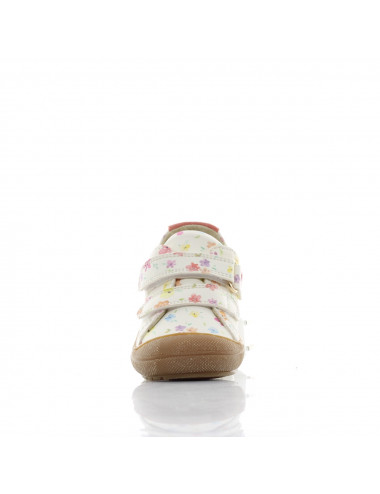 Primigi Białe Sneakersy w Kwiatki dla Dzieci - Skóra Naturalna i Komfo