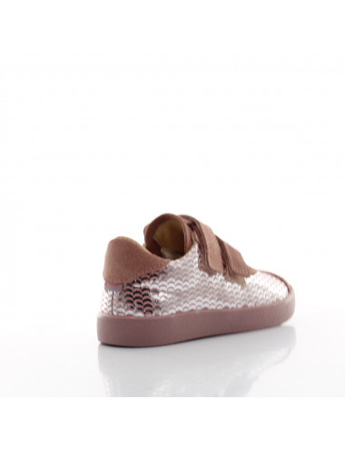 "Mrugala PIKO Rosa Glitter - Shiny Pink Baby Boots with N
