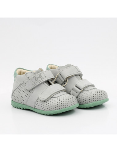 Emel Sorrento Annuals - Grey, Leather Shoes for Kids, Flexible