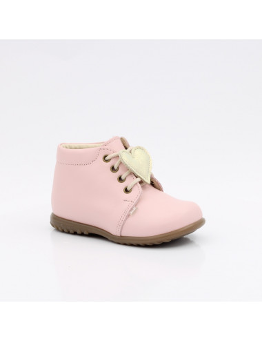 Emel Anniversary Denver - Pink Children's Shoes with Heart, Leather