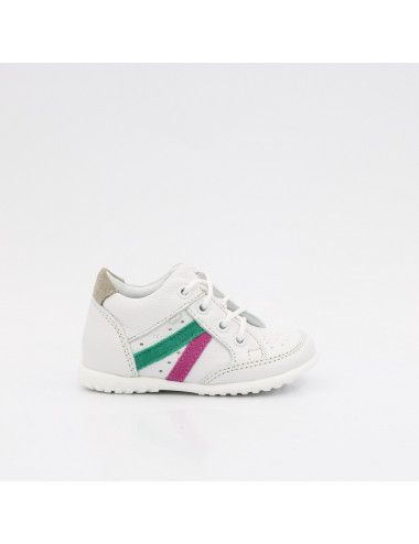 Emel Monaco - White Children's Shoes, Leather, Anti-Slip ES 2411A-.