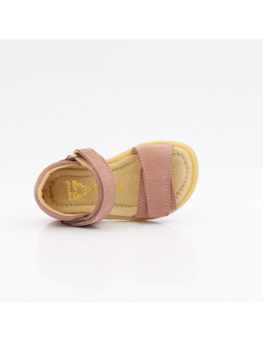 Mrugala Summer rosa velour outdoor children's sandal 1124/4-44