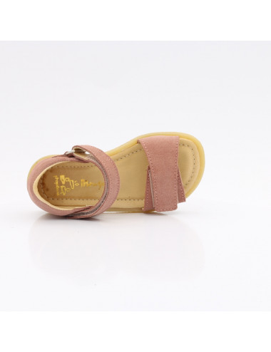 Mrugala Summer rosa velour outdoor children's sandal 1224/4-44